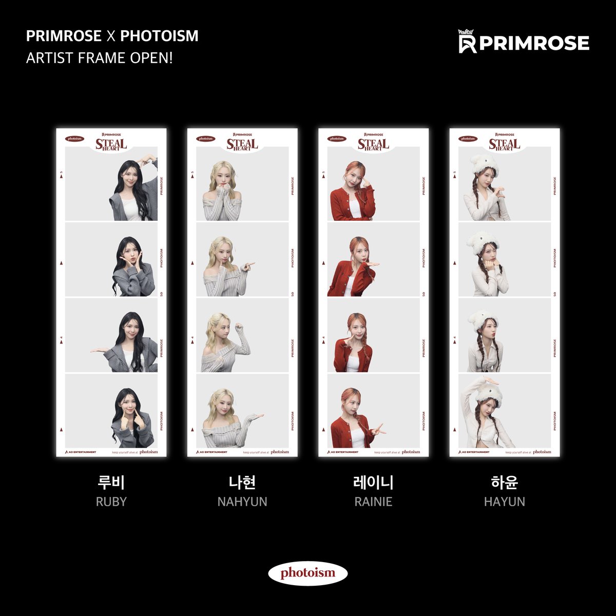 MPhotoism37203's tweet photo. PHOTOISM X PRIMROSE
ARTIST FRAME OPEN !

The [PRIMROSE] artist frame will be released 
on photoism to celebrate their 3rd Mini album 
<Steal Heart> release.

Take photos and make special memories 
with [PRIMROSE] photo frame !

* PERIOD : 11/14 –11/28 (KST) https://t.co/Q4OFffeurM