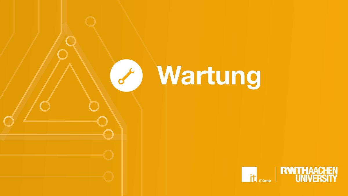 IT Center RWTH Aachen (@itcenterrwth) on Twitter photo ⚠ Service-Ticker ⚠
Aktuell ist #RWTHonline aufgrund von #Wartungsarbeiten zwischen 6 und 18 Uhr nicht erreichbar. 🔧
Den aktuellen Stand könnt ihr auch in unserem #Statusmeldungsportal nachverfolgen:
sohub.io/phke
<a href="/RWTH/">RWTH Aachen</a> ⚠ Service-Ticker ⚠
Aktuell ist #RWTHonline aufgrund von #Wartungsarbeiten zwischen 6 und 18 Uhr nicht erreichbar. 🔧
Den aktuellen Stand könnt ihr auch in unserem #Statusmeldungsportal nachverfolgen:
sohub.io/phke
<a href="/RWTH/">RWTH Aachen</a>