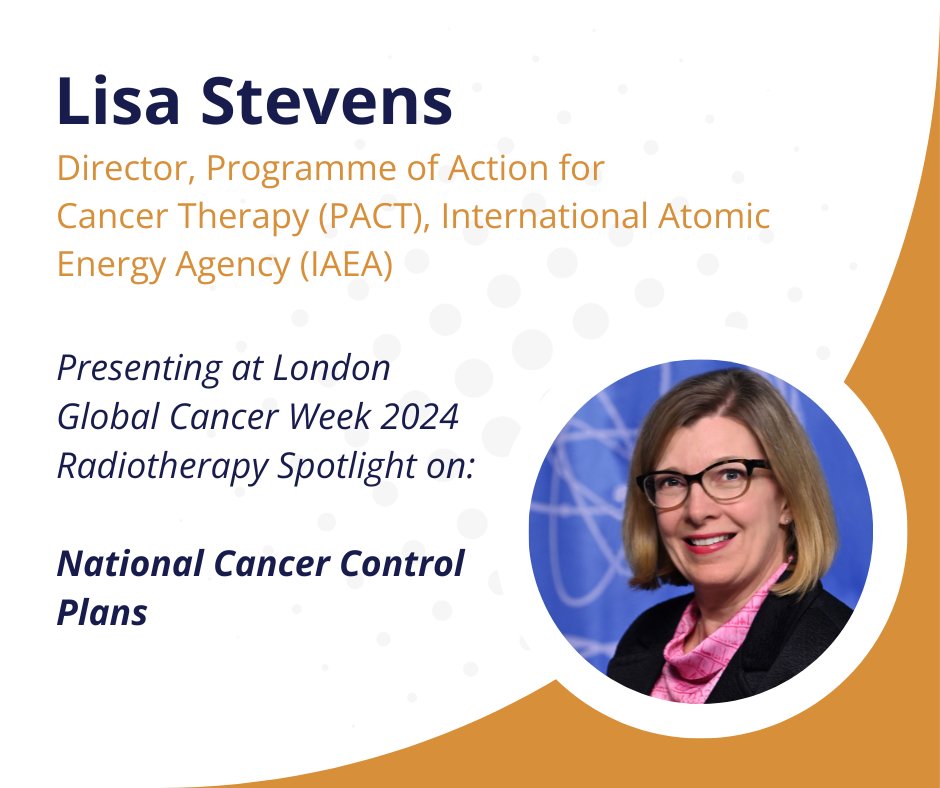 GlobalRTCo's tweet photo. ⭐️ MEET OUR PANELISTS ⭐️

Lisa Stevens co-founded the International Cancer Control Partnerships (2012) with UICC and is the Vice President of Women in Nuclear (WiN) IAEA

Learn more about Lisa and the other panelists here 👇
https://t.co/FYt0LVySXA https://t.co/59sCYrgIbN
