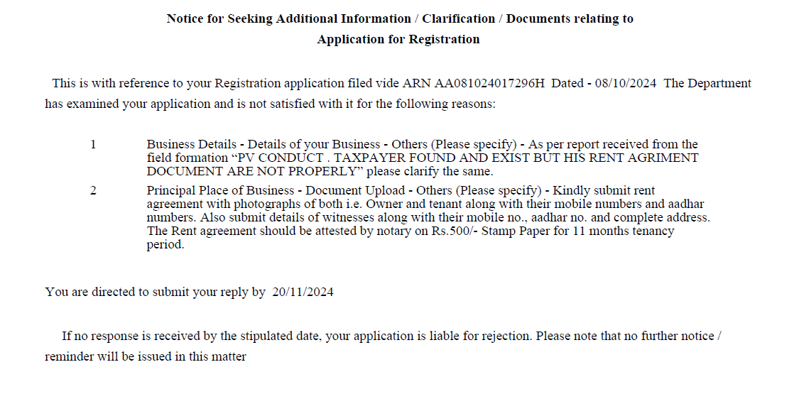 CA_AkhilSharma's tweet photo. @cbic_india @askGST_GoI @PMOIndia @GST_Council 
Dear Law Makers,
Please define the process of GST registration, provide a SOP to your staff which are asking ridiculous doucments even after physical verification done by their staff. https://t.co/hW4FPiYTAN