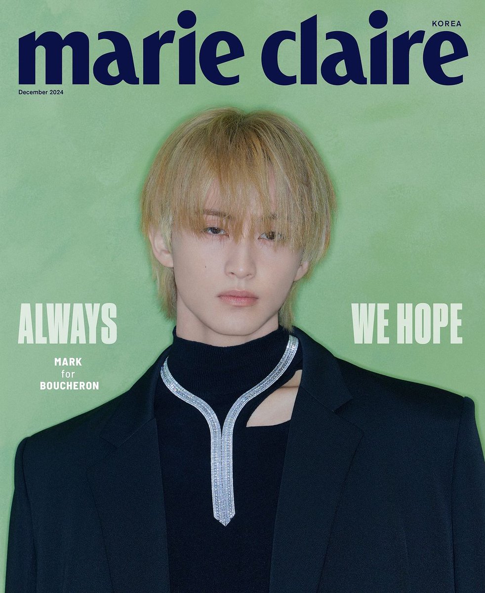 NCT's Mark stuns as the cover star for Marie Claire Korea's December 2024 issue.