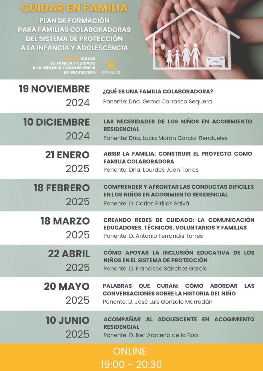 Comillas Instituto Familia (@comillasfamilia) on Twitter photo ¿Qué es una familia colaboradora? Comienza el Plan de Formación para Familias Colaboradoras del Sistema de Protección a la Infancia y Adolescencia de la Cátedra CUIDAR de <a href="/ComillasFamilia/">Comillas Instituto Familia</a>
Inscríbete en eventos.comillas.edu/go/familia_col… ¿Qué es una familia colaboradora? Comienza el Plan de Formación para Familias Colaboradoras del Sistema de Protección a la Infancia y Adolescencia de la Cátedra CUIDAR de <a href="/ComillasFamilia/">Comillas Instituto Familia</a>
Inscríbete en eventos.comillas.edu/go/familia_col…