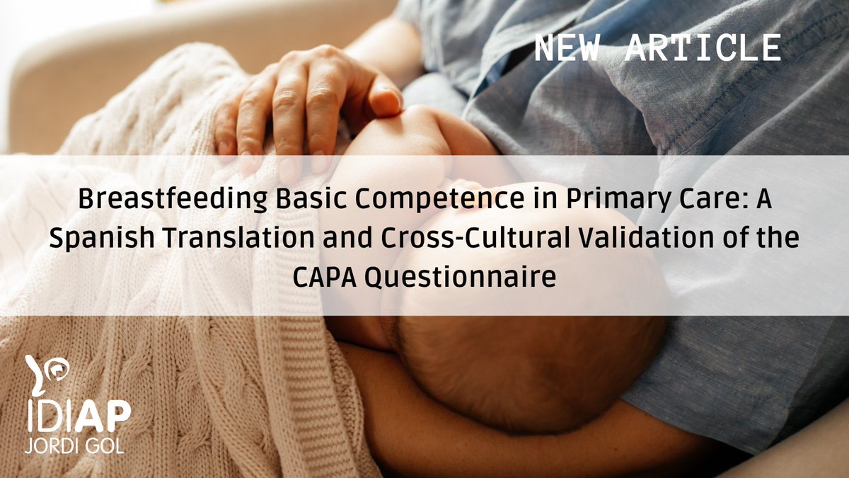 🔍 New study

👩‍⚕️Researchers from #IDIAPJGol—Anna Ponjoan, Mireia Vidal, Lia Alves Cabratosa, and Anna Pol Pons—in collaboration with primary care midwife Víctor Romero-Domínguez from Lanzarote, have published the validated translation of the CAPA questionnaire to assess