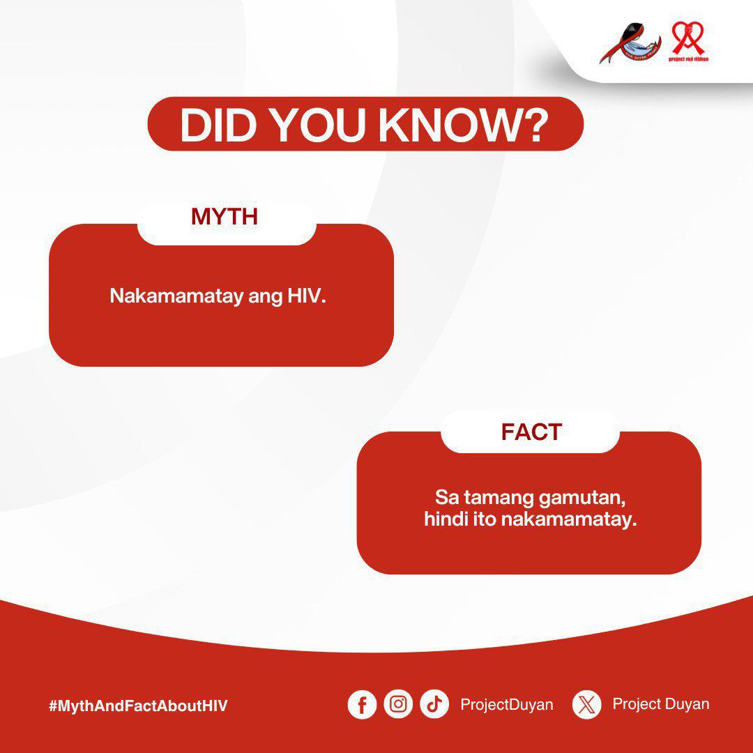 ProjectDuyan's tweet photo. Laganap na ang fake news, kaya mahalaga na rapat ay may alam ka. Ano-ano nga ba ang mga rapat at hindi rapat paniwalaan patungkol sa HIV? https://t.co/PIXTrAIxx1