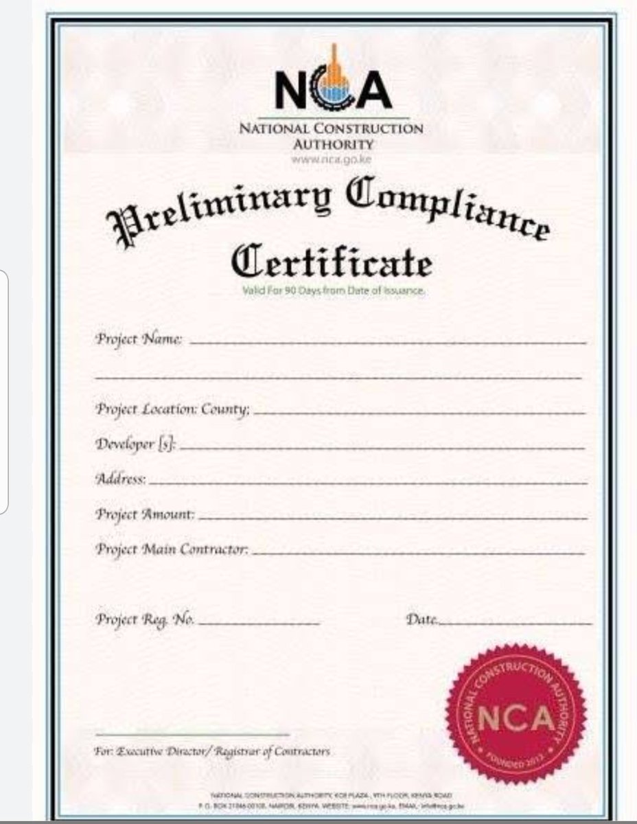 nyammackfetch's tweet photo. Need NCA 1-8 Certificates?
QuickSend is here to help with Roads, Building, and Water certification needs. Fast, reliable, and hassle-free!
📞 +254 791 731 192
📍 Uniafric House, 1st Floor, Koinange St., Nairobi
#NCA #ConstructionKenya #QuickSend https://t.co/AA1h4BHAEO