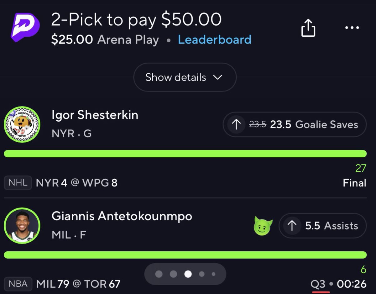 PotdPrizepicks's tweet photo. $90 to 3 people who RT/LIKES💚

🔥VIP💯 is on a 6 day in a row of PROFIT🔥 

💰Here are some of the slips we cashed👇🏾💰

‼️Stop missing out and JOIN the winning team( LINK on the comments 🔗) https://t.co/cewxTthIIo