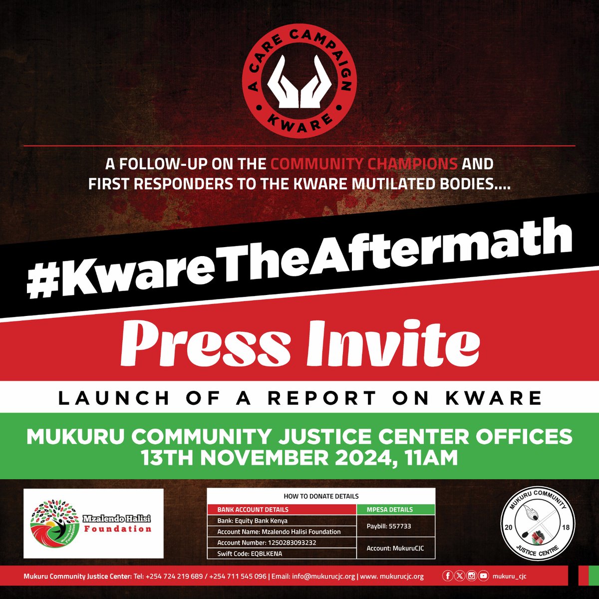 It is important for Kenyans to continue this culture of volunteering, of coming together for each other, of organizing outside government, of holding public servants accountable, of going for building institutions and communities rather than individuals, of donating to worthy
