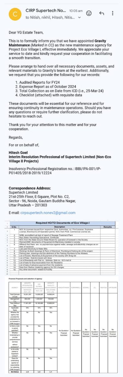 <a href="/Samjaihind/">Sameer Bhardwaj #जय_भारत🇮🇳</a> <a href="/Village1Eco/">EcoVillage1 🙏</a> <a href="/noidapolice/">POLICE COMMISSIONERATE GAUTAM BUDDH NAGAR</a> <a href="/NavbharatTimes/">NBT Hindi News</a> <a href="/siddharth2596/">Siddharth Agarwal 🇮🇳</a> <a href="/AJABBHATI1/">AJAB SINGH</a> <a href="/Dkumarchandel/">Dharmendra Kumar</a> <a href="/tricitytoday/">Tricity Today</a> <a href="/NcltSupertech/">NCLT.Supertech</a> <a href="/VijayCh05572426/">विजय चौहान (स्वतन्त्र सोच)</a> <a href="/rastogialok_in/">Alok Rastogi</a> <a href="/sheshmanisingh/">Shesh Mani Singh</a> <a href="/News18India/">News18 India</a> <a href="/myogiadityanath/">Yogi Adityanath</a> <a href="/dmgbnagar/">DM G.B. Nagar/NOIDA</a> <a href="/OfficialGNIDA/">Greater Noida Industrial Development Authority</a> <a href="/dgpup/">DGP UP</a> Kindly support EcoVillage1 residents <a href="/dmgbnagar/">DM G.B. Nagar/NOIDA</a> <a href="/Uppolice/">UP POLICE</a> <a href="/myogiadityanath/">Yogi Adityanath</a> <a href="/noidapolice/">POLICE COMMISSIONERATE GAUTAM BUDDH NAGAR</a> <a href="/DCPCentralNoida/">DCP Central Noida</a> have doubt builder <a href="/Supertechltd/">Supertech Limited</a>  might play dirty game or might call his bouncers to spoil the peace &amp; harmony in Society.Builder has increased CAM forcefully without consent