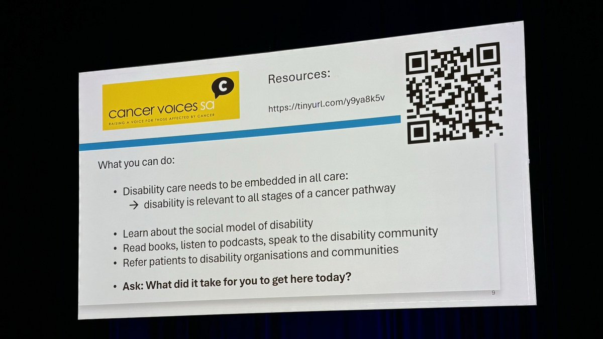 thelimbiconc's tweet image. Thanks @ShonaEdwards2 for a thought-provoking presentation on the intersection between cancer and disability. People with disability should definitely be able to access cancer care and vice versa. #COSA2024