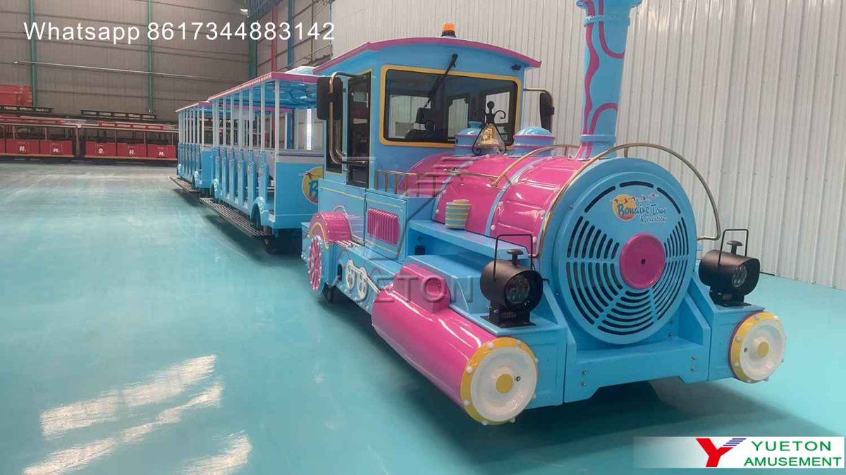 yuetonkaty's tweet photo. 27 Person Electric Trackless Train, Manufacture sale
For more details, please contact my whatsApp  → https://t.co/tTOk5NUThn
Battery Type and Diesel Type can for option
Capacity: 27 person ( 1 Locomotive+3 cabins )
#sightseeingtrain #tracklesstrain #electrictracklesstrain https://t.co/SYZ1jl3naI