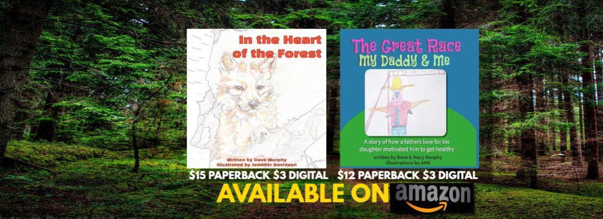 DaveMurYYC's tweet photo. I'd like to give away a copy of each of my two inspirational children's books.

All you have to do is repost and 💞

My daughter will select a name on November 31st.

In the Heart of the Forest:
This book is based on my battle with PTSD, through the eyes of Felix the Fox.
https://t.co/gwR6ODgP16

The Great Race My Daddy & Me:
A family book about a father's love for his daughter and using it as motivation to get healthy. https://t.co/fbvJqwQs9c
