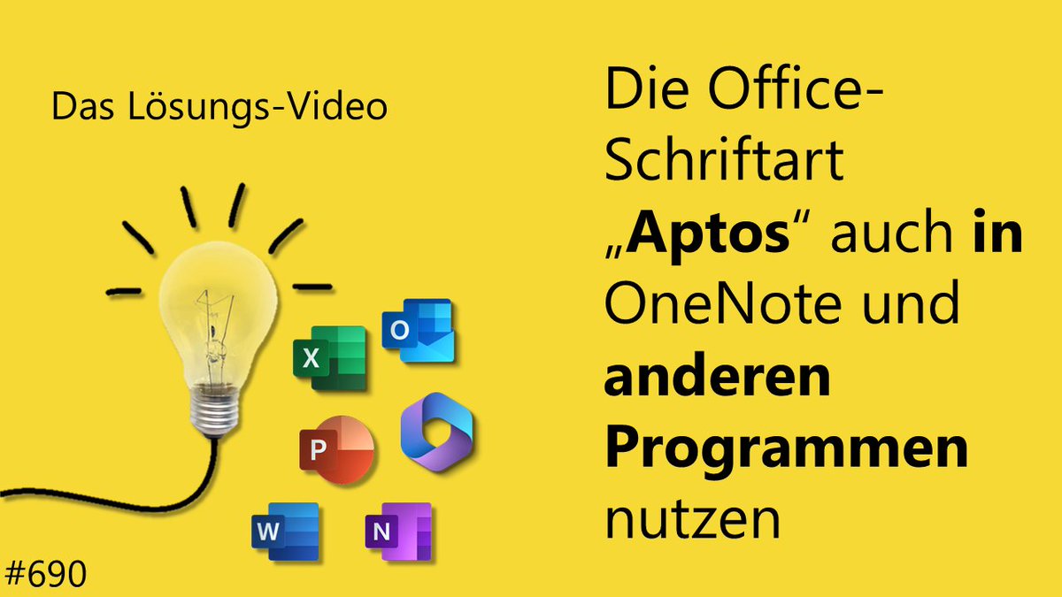 #DLV 690: Aptos wird seit einiger Zeit von MS als Ersatz für Calibri über die Updates installiert. Doch warum steht Aptos nicht in OneNote, Snagit oder anderen Programmen zur Verfügung? Kai Schneider &amp; Markus Hahner zeigen wie man das ändert:  youtube.com/watch?v=DQeS-z… #daloevi
