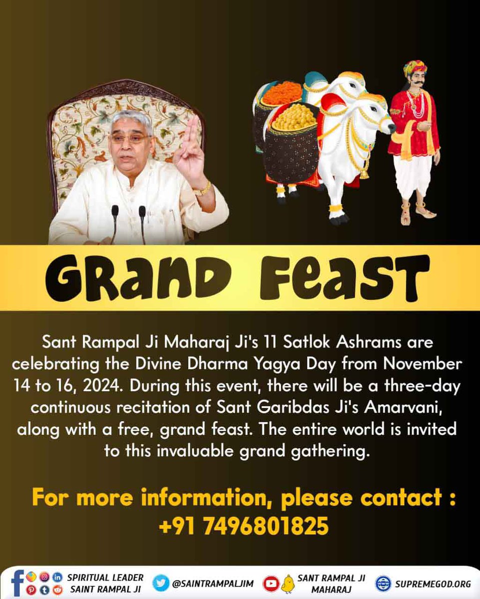 khatak_rin20377's tweet photo. The dowry-free marriages being conducted by Saint Rampal Ji Maharaj are bringing a wave of change in society. Join #newreels #reelsind
#SantRampalJiMaharaj #SaintRampalJi
#Bhandara_Invitation_To_World
#KabirIsGod
💁🏻📲To know, Visit
Sant Rampal Ji Maharaj
YouTube Channel https://t.co/BeeEw6fSNS