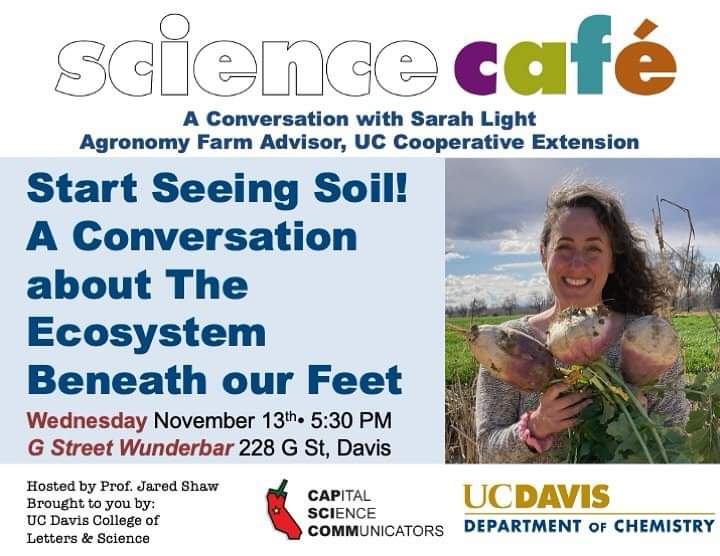 Join us for Davis Science Cafe 🔬 
#ucdavis #davisca #ucdavisaggies