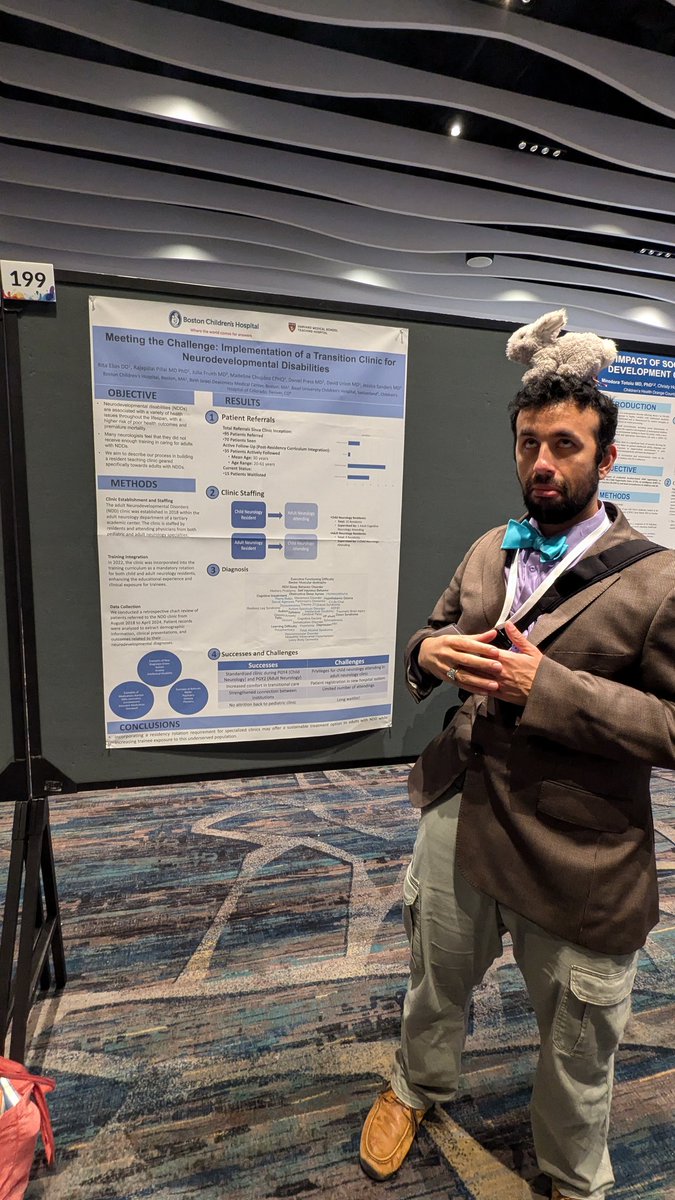 ElizabethBarko1's tweet image. It&apos;s poster time! #Rocky found a few familiar faces from @BCHNeuroRes and learned a bit along the way. #CNSAM #NDD #childneurology