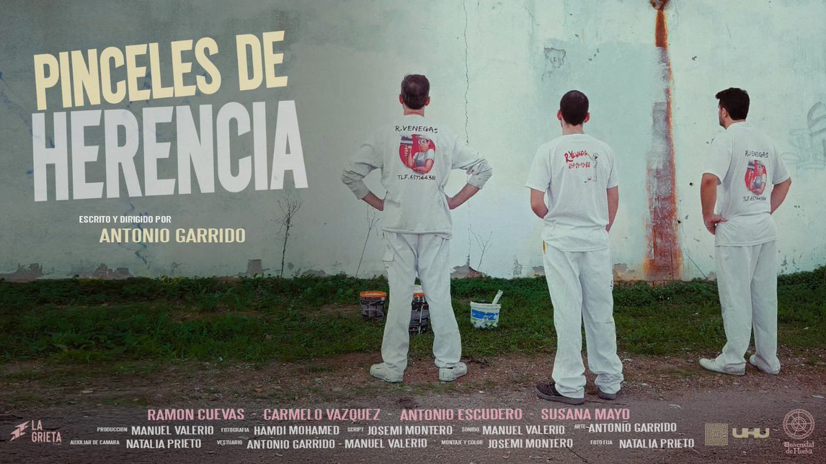 Cartel de mi próximo cortometraje “Pinceles de Herencia”

Os esperamos a todos el sábado 16 de noviembre a las 17:00 en el auditorio de la Universidad de Huelva donde podremos disfrutar de un maratón de cortometrajes entre los que estará “Pinceles de Herencia”, ¡gracias a todos!