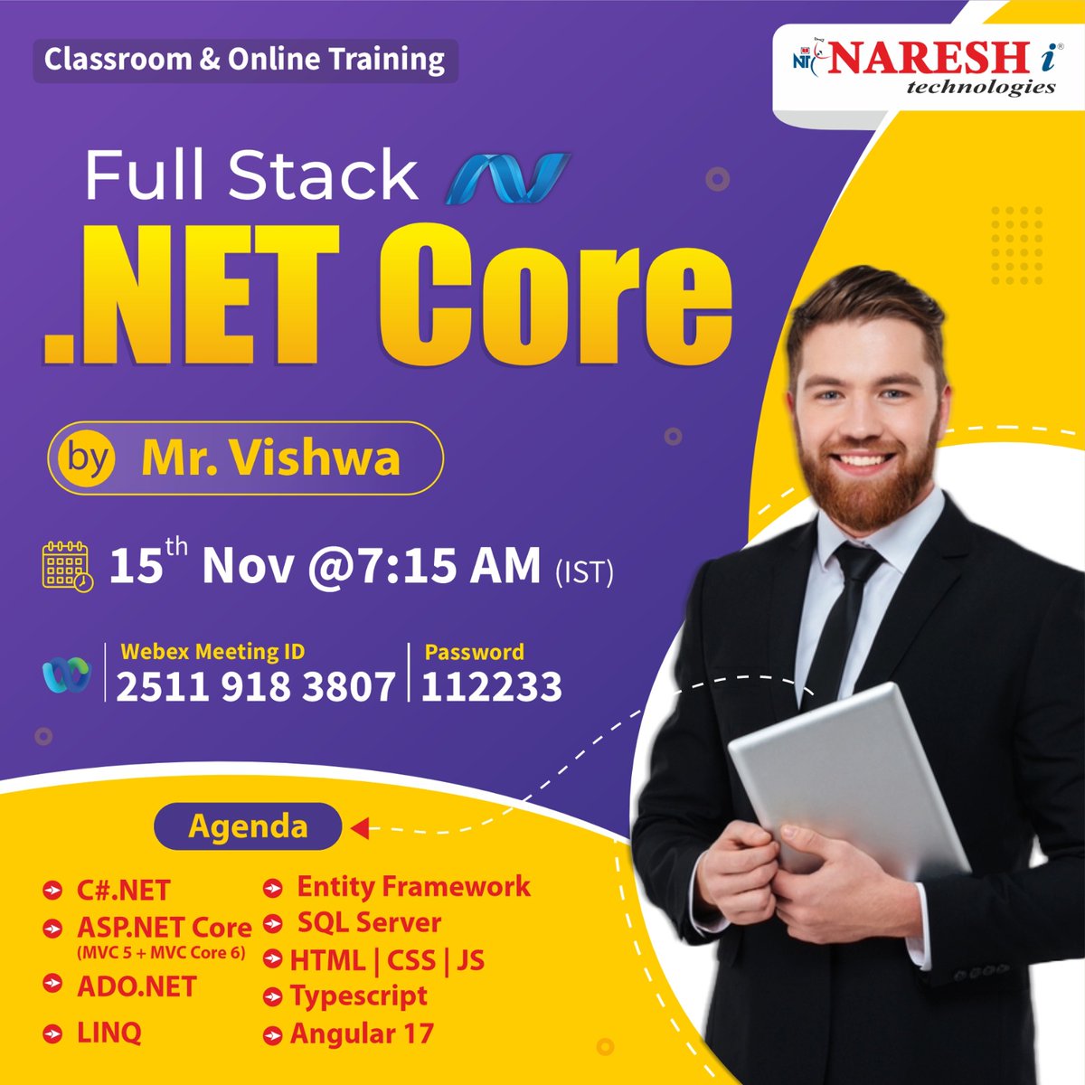 NItTejaswini's tweet image. 🔴 Free Demo 🔴
✍️ Registration Link: shorturl.at/So315
👉 Join our Full Stack .Net Core Training
📅Demo on:15th Nov @ 7:15 AM (IST)

#fullstack #dotnetcore #Csharpedotnet #dotnet #MVCCore #WebDevelopment #SoftwareEngineering #CodingLife #sqlserver #html #css #javascript