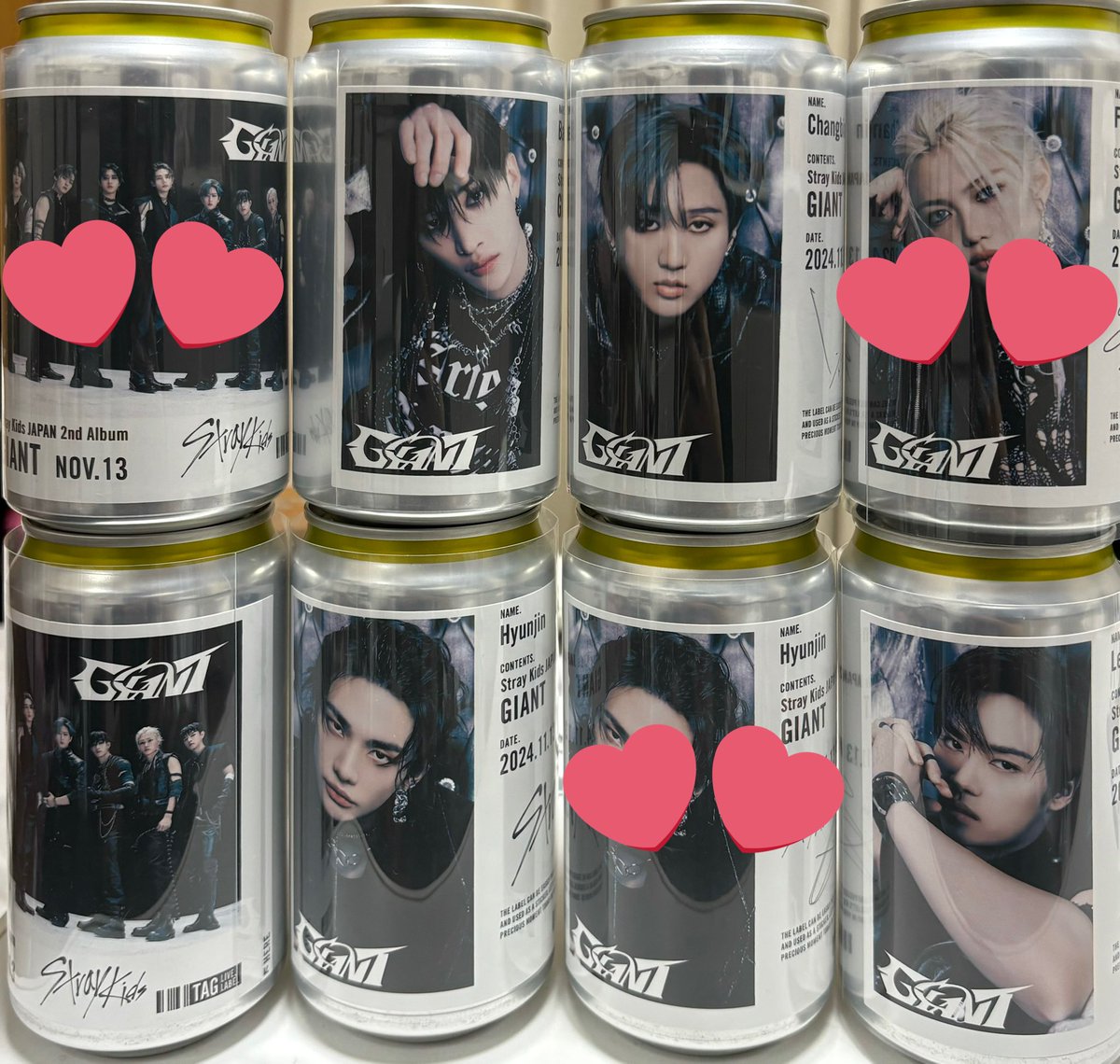 q_vsd4's tweet photo. Straykids スキズ 交換 自販機 GIANT レモンスカッシュ ラベル缶

【譲】チャンビン(サインあり)
バンチャン  ヒョンジン リノ(サインなし)

【求】アイエン(サインあり、なし)

11/14、東京ドーム手渡し希望

お気軽にお声掛けお願いいたします🙇‍♀️

スタンプの物以外交換可能です！ https://t.co/qK0AvkZFCR