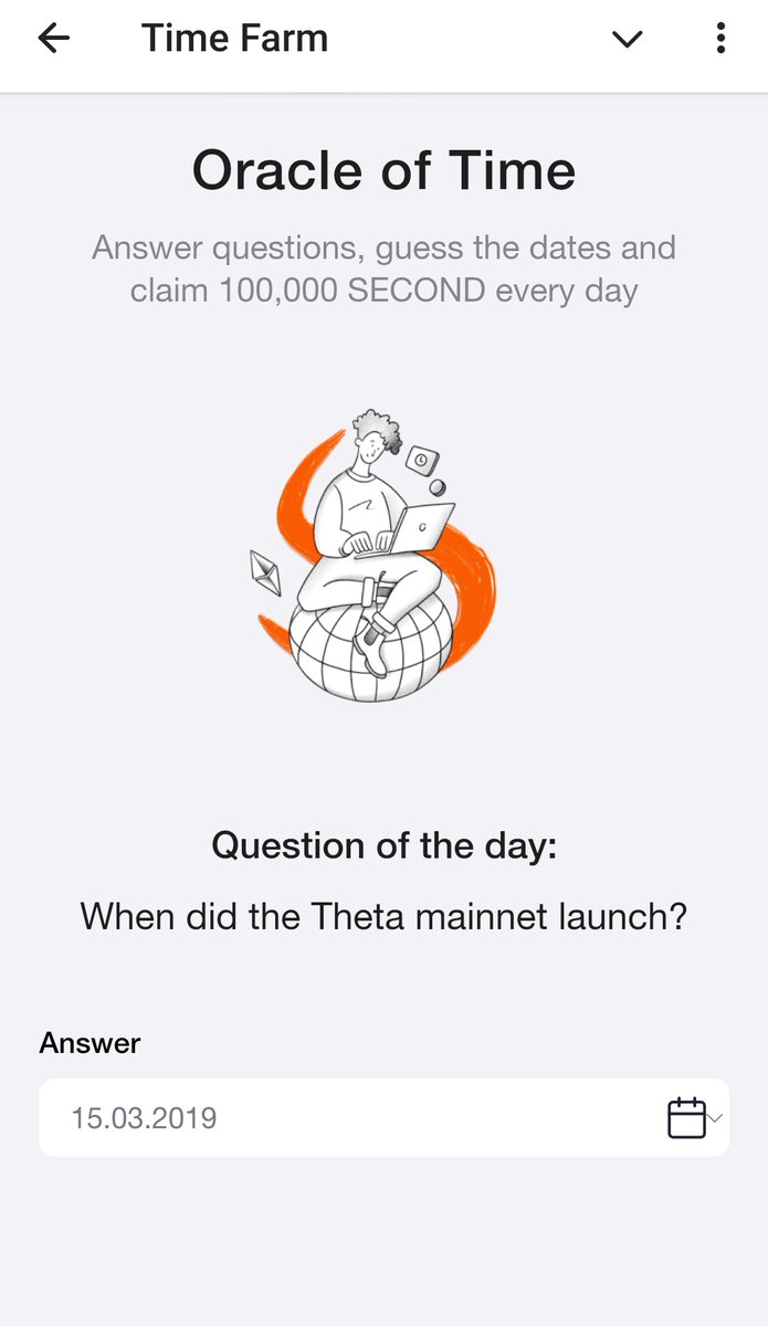 VaveylaCrypto's tweet photo. Time Farm โณ Daily Oracle Question
of the day Combo 13 Nov
When did the Theta mainnet launch?
โ๏ธ Answer: 15.03.2019
๐ Prize 100.000 โณ
#TimeFarm #OracleQuestion #MuskEmpire #xempire #Major #Tapswap #TapSwapCode #memefi https://t.co/nIqZfgDI4B