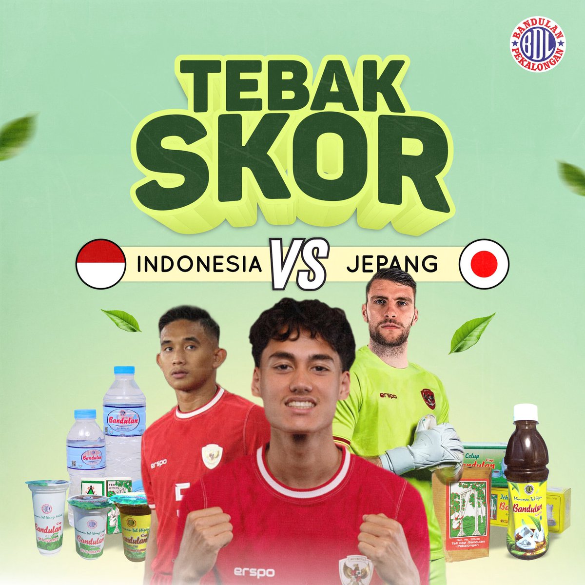 Bandulan_ofc's tweet photo. 🚨 TEBAK SKOR 🚨

KUALIFIKASI R3 PIALA DUNIA 2026 ZONA ASIA
MATCHDAY 5 - GRUP C
🇮🇩INDONESIA vs 🇯🇵Jepang (15/11)
19.00 WIB

👉  Syarat WAJIB follow @Bandulan_ofc

* Hadiah 150k untuk 3 pemenang
* Jawab di reply
(ex: Indonesia 1-1 Jepang #KuisTehBandulan)
* Tutup saat Kickoff https://t.co/VdS69t4Dr1