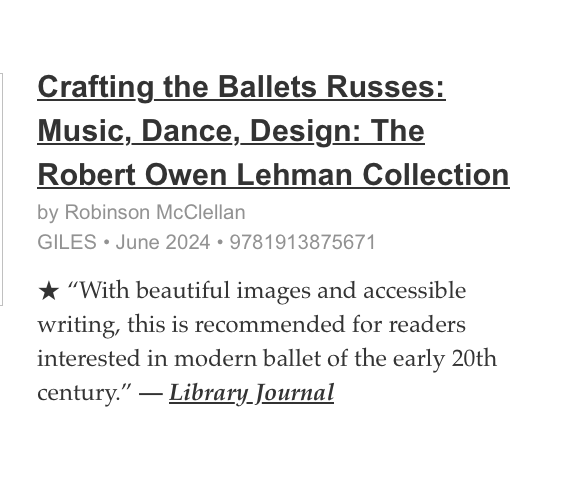 GilesLtd's tweet image. &quot;Crafting the Ballets Russes&quot;, now featured in the #LibraryExpress. 
@MorganLibrary 

This really is an ideal gift for anyone with an interest in ballet, dance, theatre, and set design - a stunning book.
gilesltd.com/product/crafti…
#library #dance #ballet #balletsrusses #setdesign…