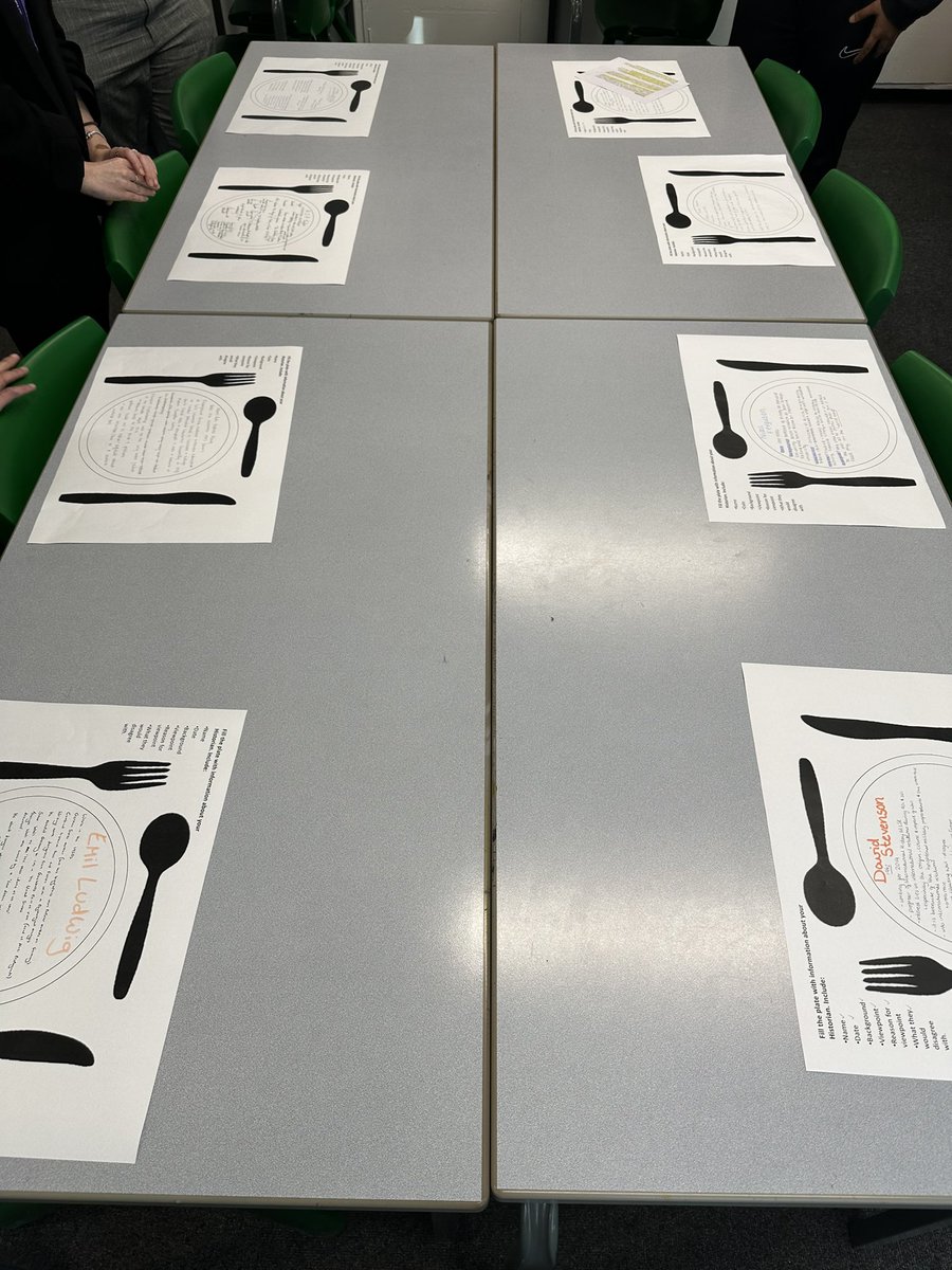 Teaching different interpretations by planning a historian’s dinner party. Student had to research a key historian of WW1 then as a group decide the seating plan . Round 1: harmony and polite conversation. Round 2: ding dong battle and a food fight!