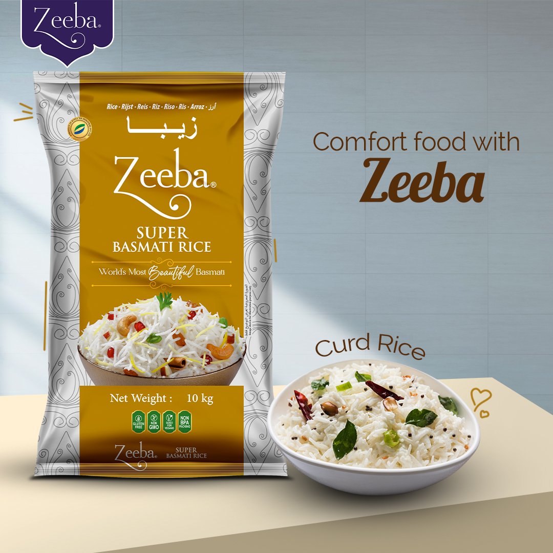 ZeebaMiddleEast's tweet photo. For your every comfort food, prepare it with the purest Zeeba.For your every comfort food, prepare it with the purest Zeeba.

#zeebabasmati #UAE #middleeast #comfortfood #superbasmatirice #basmatirice #curdrice #Worldsmostbeautifulbasmati https://t.co/PWW7UYnKaR