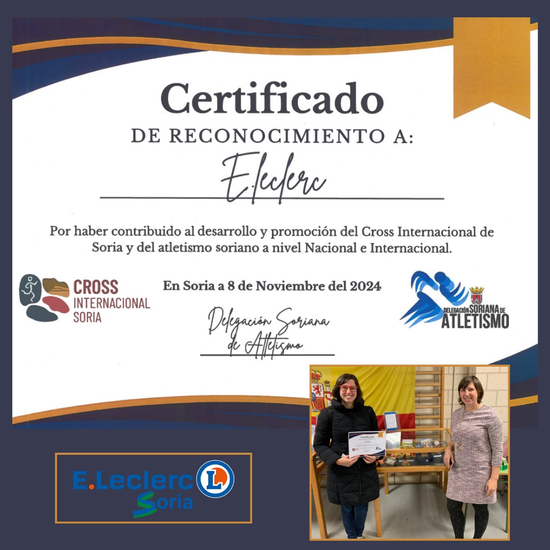 Estamos muy orgullosos de haber sido uno de los homenajeados

E.Leclerc Soria apoya el Cross internacional Soriano desde el año 2003, y esperamos poder seguir apoyando a la delegación Soriana de Atletismo en la organización del mismo muchos años más.

<a href="/CrossdeSoria/">Cross de Soria</a>