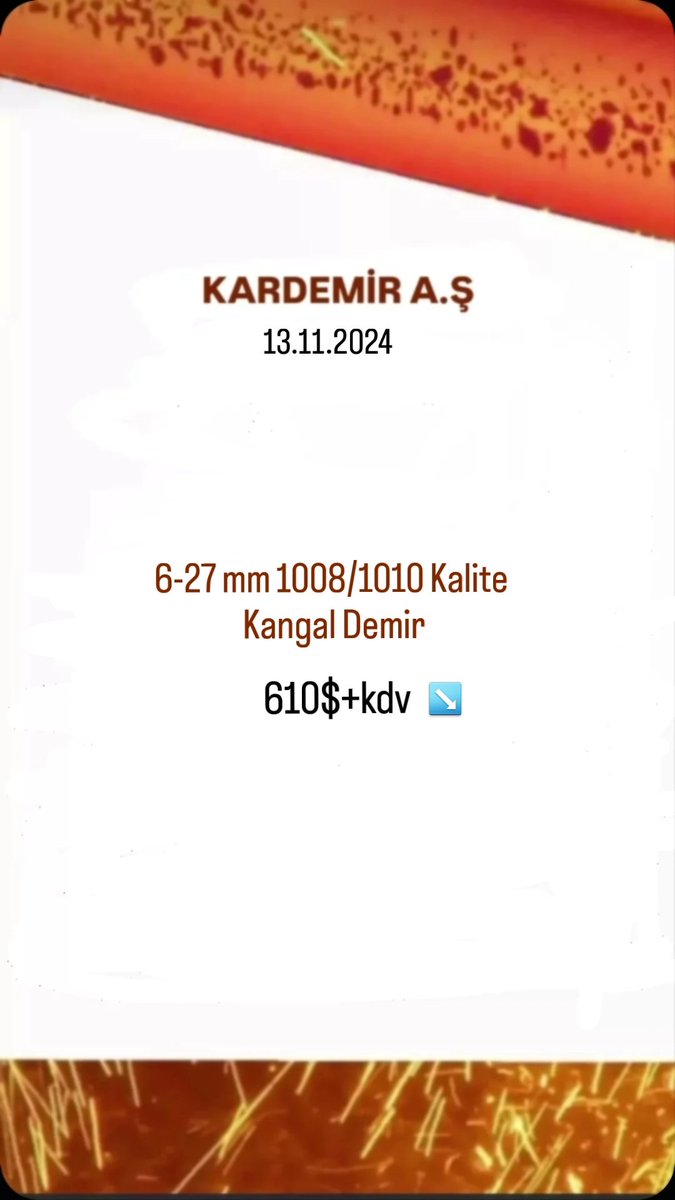 ibrahim_gul_31's tweet image. Karabük D.Ç firması Filmaşin fiyatlarında indirime gitti.

#wirerod