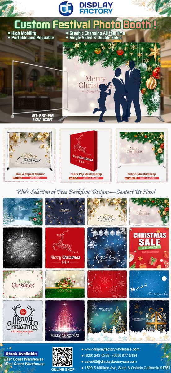 DisplayFactory8's tweet image. 🎄Custom Festival Photo Booth🎄
It is time to prepare for Xmas
✅High Mobility
✅Graphic Changing All the Time
✅Portable and Reusable
✅Single Sided&amp;amp;Double Sided
🎅More Xmas displays:
displayfactorywholesale.com 

#displayfactory #Xmas #Decoration #festivaldisplay #Banner #backdrop