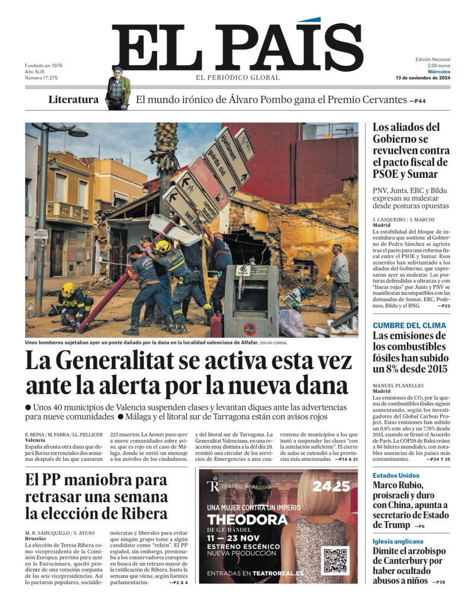 Foto de portada hoxe en EL PAÍS. 13/11/24. <a href="/el_pais/">EL PAÍS</a>