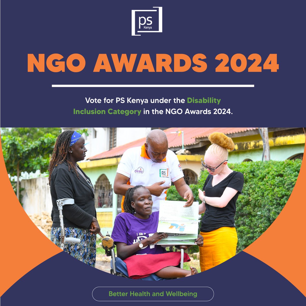 PSKenya_'s tweet photo. #PSKenya has been nominated for the NGO Awards 2024 in the Disability Inclusion Category
We’re honored to be recognized for our work in making healthcare accessible to everyone. Vote for us 
https://t.co/ZxDrBUhY84 https://t.co/cda46V1gzP
