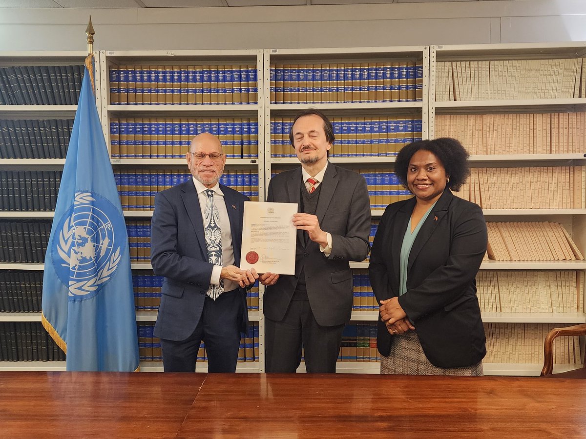 FSarufa's tweet photo. In the face of the worsening global climate crisis, today marked an important milestone for Papua New Guinea to become the 163rd State Party to the Kigali Amendment to the Montreal Protocol on Substances that Deplete the Ozone Layer. https://t.co/H6m1V43hlk
