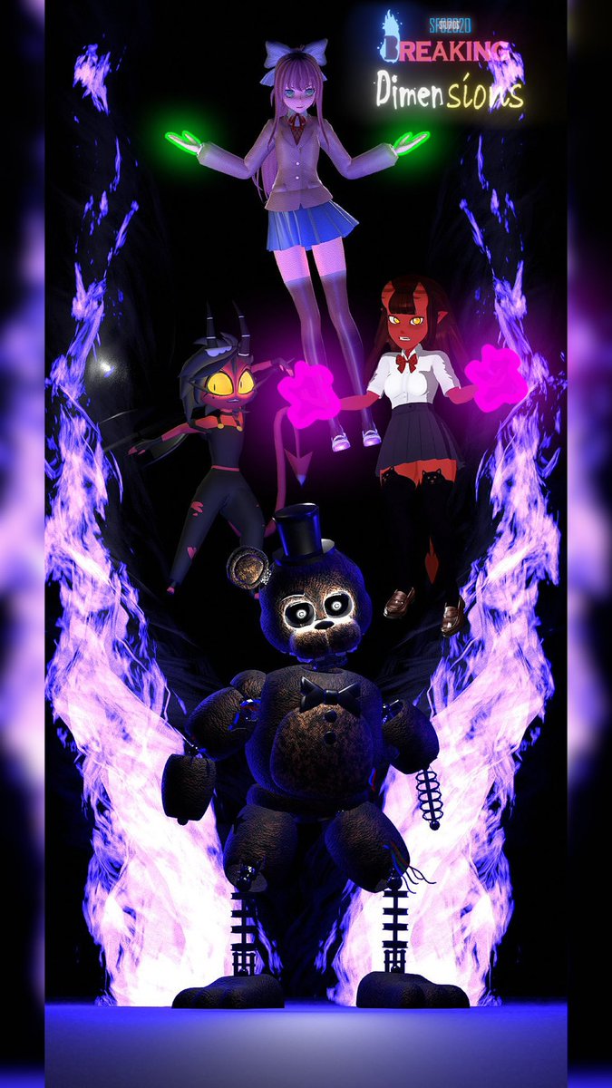 SFG2020Studios's tweet photo. Welcome to Madness

#tjoc #meruthesuccubus #MillieHelluvaBoss #Monika 

TJOC By: @nikson_dev 
Meru by: @skuddbutt and @meru_nyaa 
Millie by: @VivziePop 
Monika by: @dansalvato https://t.co/W3G58XlYsp