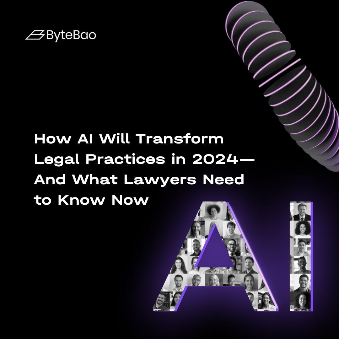 🚀 AI is set to transform legal practices in 2024! 🚀

From automating tasks to navigating ethical challenges, ByteBao’s latest blog covers what lawyers need to know to stay ahead.

👉 Read here: buff.ly/4eJ6Kff 

#AI #LegalTech #FutureOfLaw #ByteBao #ethicalai #techlaw