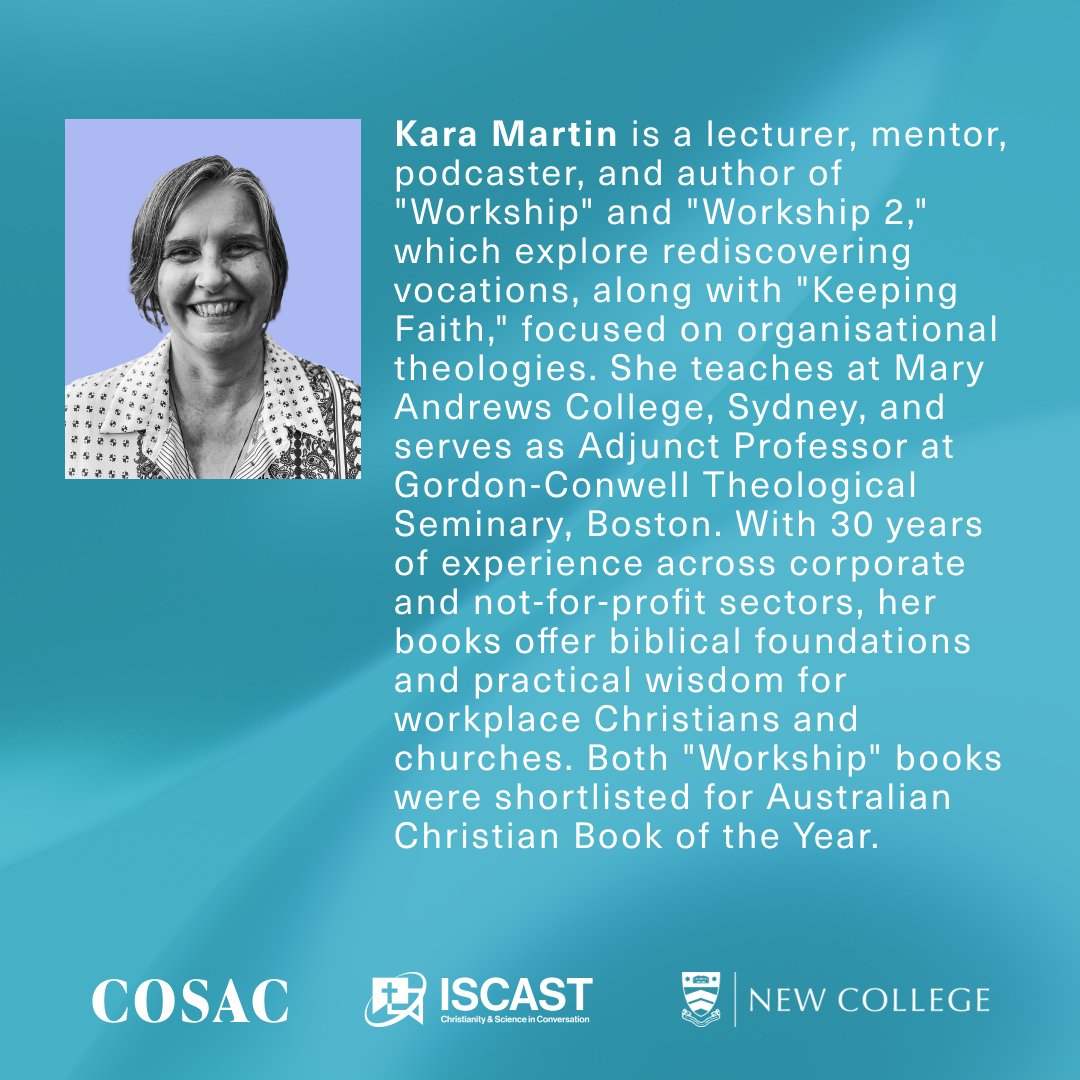 ISCAST (@iscast_oz) on Twitter photo Kara Martin, an expert in the theology of work, will explore AI's potential to boost productivity and innovation, as well as job displacement and inequality, in our AI x Christianity Friday night session of COSAC 2024!
cosac.iscast.org/speakers
#COSAC2024 Kara Martin, an expert in the theology of work, will explore AI's potential to boost productivity and innovation, as well as job displacement and inequality, in our AI x Christianity Friday night session of COSAC 2024!
cosac.iscast.org/speakers
#COSAC2024