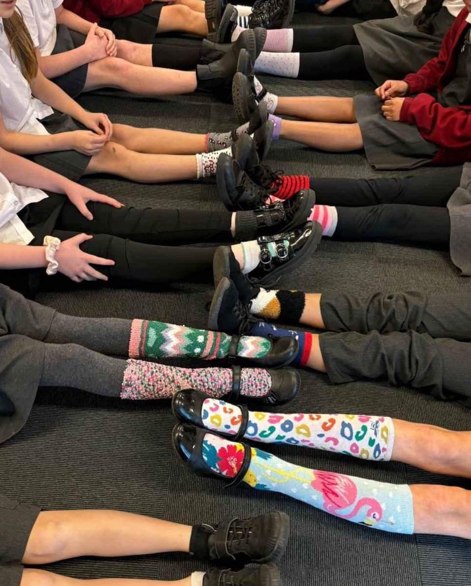 StEds_Primary's tweet photo. We participated in Odd Socks Day today at St Edburg's, to show that we are unique, to celebrate our differences and to respect each other’s individuality. This launches Anti Bullying Week 2024, which has a theme of CHOOSE RESPECT!

#AntiBullying #OddSocks #AntiBullyingWeek2024 https://t.co/xB7nAGzuzX