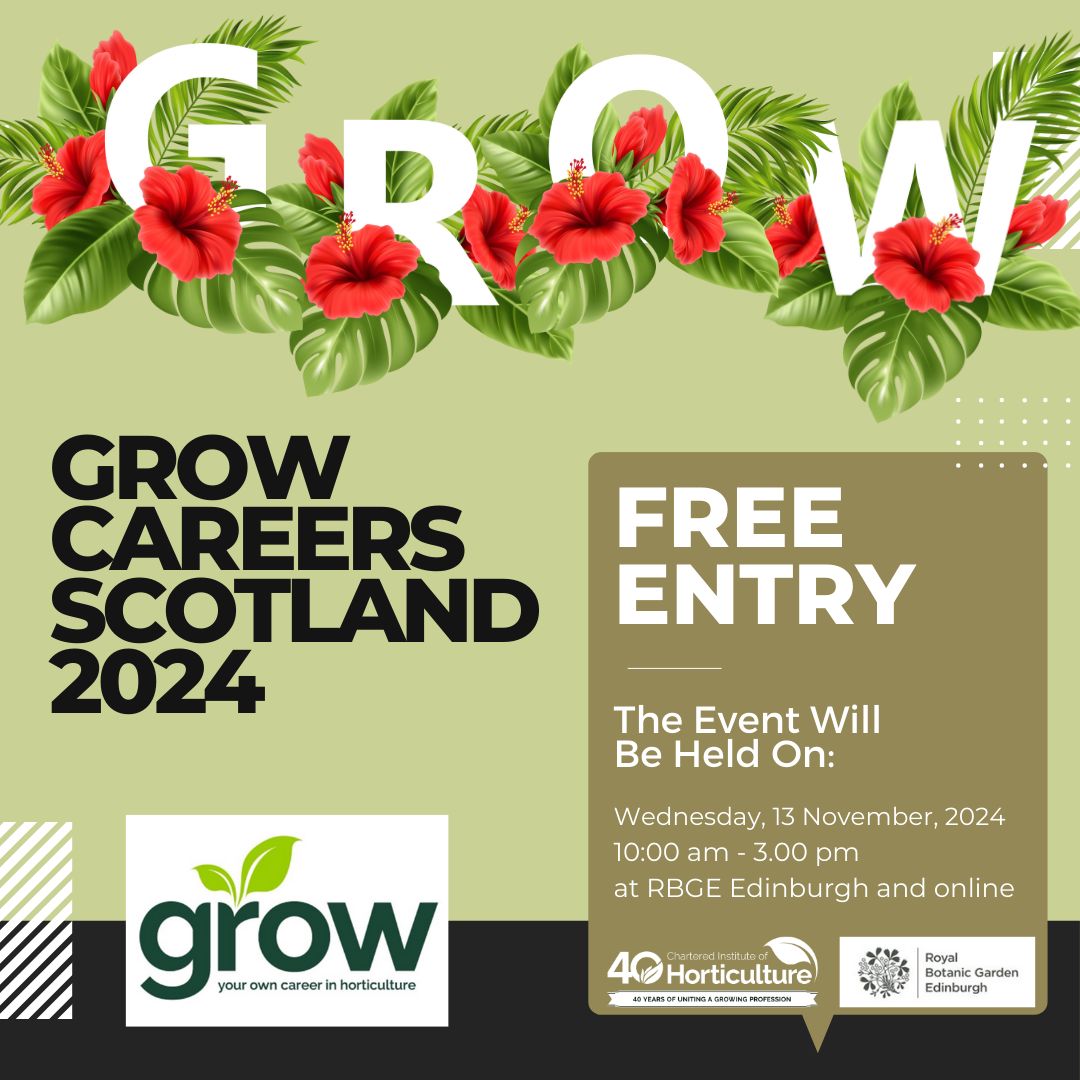 Virtual tickets are still available for this year's Grow Careers Scotland event! Get yours now buff.ly/4hhR7gW #horticulture #growcareers