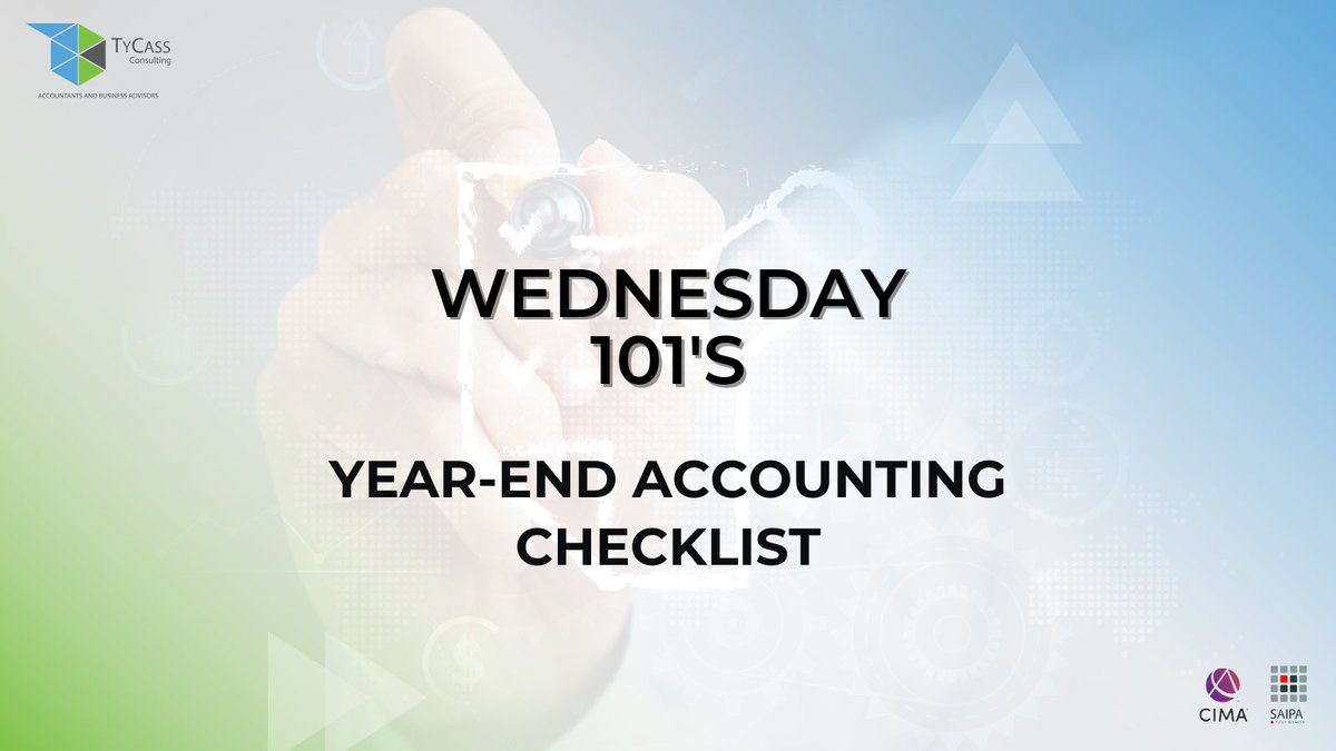 TyCassConsult's tweet photo. Do you have your fiscal #DecemberYearEnd and need some guidance? Follow these steps to #GetOrganised for year-end and stop stressing.

https://t.co/xhuGdnJFfF

#TyCass https://t.co/qwesl5zAg1