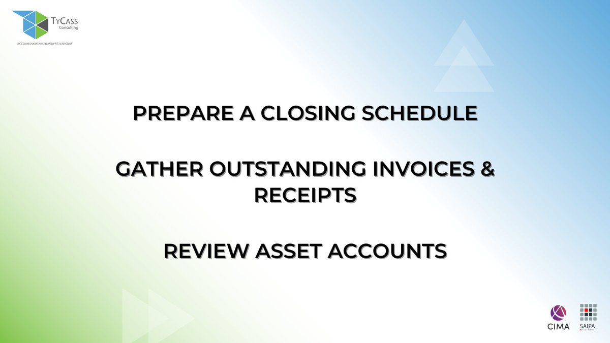TyCassConsult's tweet photo. Do you have your fiscal #DecemberYearEnd and need some guidance? Follow these steps to #GetOrganised for year-end and stop stressing.

https://t.co/xhuGdnJFfF

#TyCass https://t.co/qwesl5zAg1