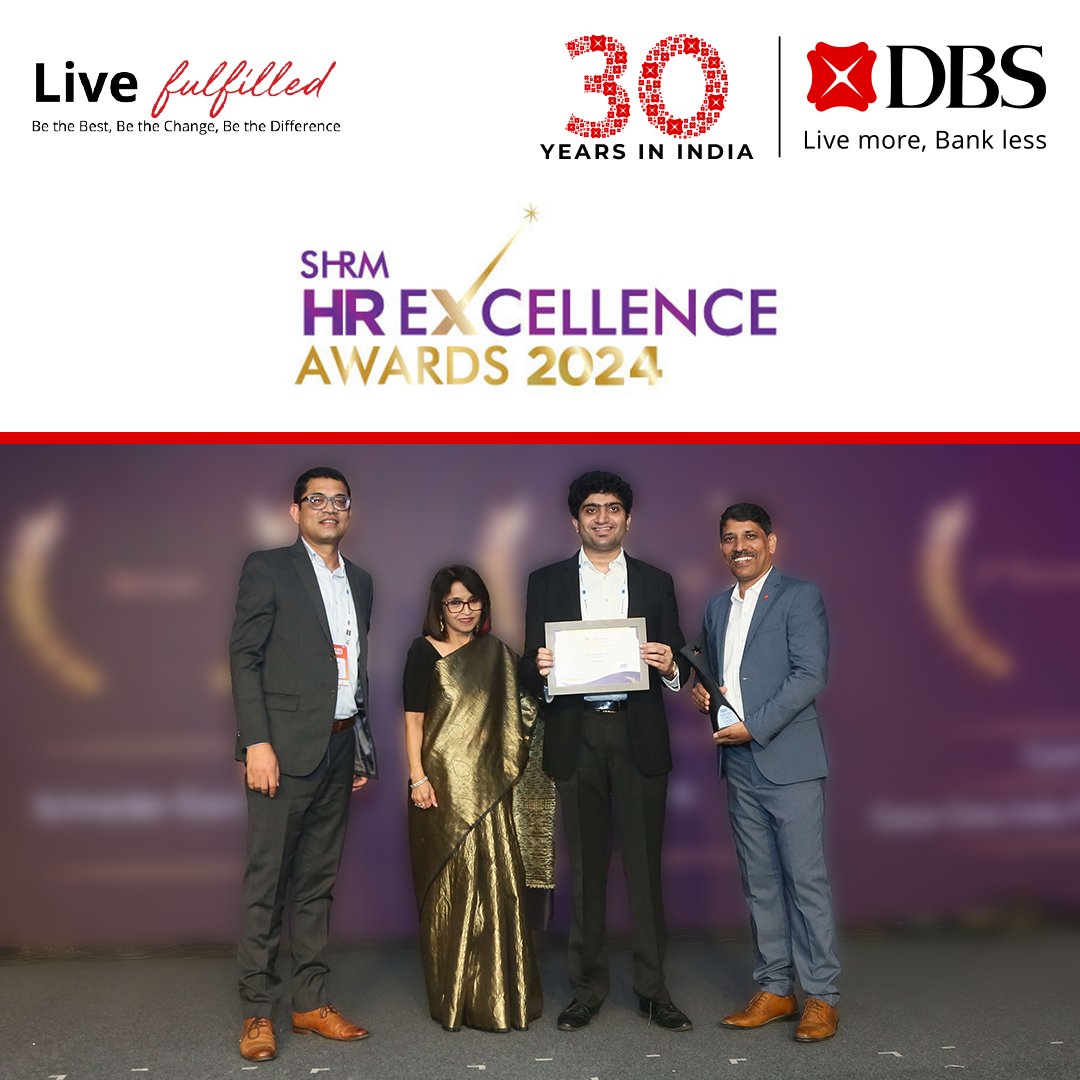 DBSBankIndia's tweet photo. We're happy to share that #DBSBankIndia has been recognised for 'Excellence in Total Rewards' at the SHRM HR Excellence Awards 2024!
Explore opportunities and #GrowWithDBS: https://t.co/SPPQhrz4aO
#DBSAwards #Rewards #HR https://t.co/sgyC6Lpv1B
