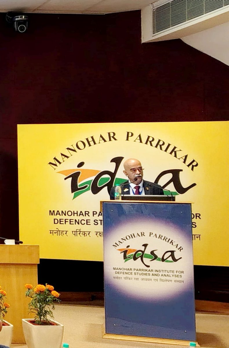 IDSAIndia's tweet photo. @AeSI_HO @narendramodi @PMOIndia @rajnathsingh @DefenceMinIndia @AmitShah @SpokespersonMoD @adgpi @indiannavy @HQ_IDS_India @DRDO_India @aarkayn Brig Ashis Bhattacharyya (Retd), Principal Advisor at @FollowCII highlighted Indian pvt sec role in defence R&D. Enhancing tax incentives, improving industry-academia collab etc reqd to accelerate innovation and self-reliance in def. #MakeInIndia #DefenceR&D #DDD2024 https://t.co/ypcNCVWf7W