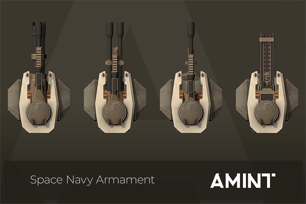 ArvisMag's tweet photo. Space Navy Armament via @artstationhq https://t.co/wxmPIxS5fQ
These 3D models are part of a larger project, "Deep Space Ex" (https://t.co/fZe7GFGS0K), that I'm working on. They will also be available on the Unity Asset Store and Fab in the future. https://t.co/5hrBBwkIBo