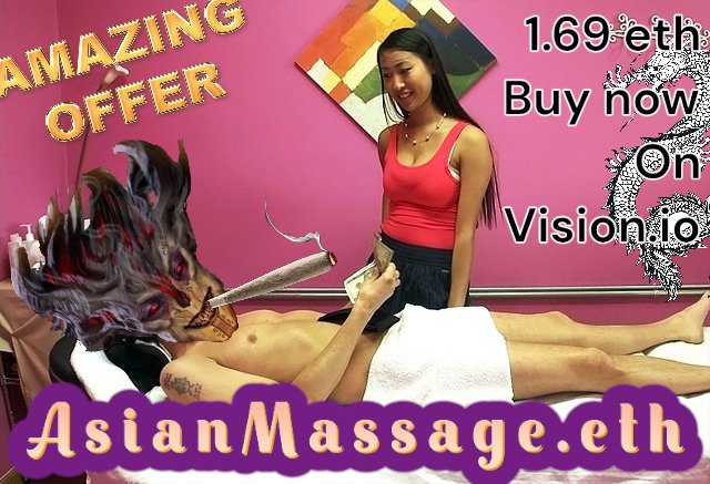 vision.io/name/ens/asian…
Buy Now 1.69 eth on <a href="/ensvision/">Vision.eth</a>

🐲🐲🐲🐲🐲🐲🐲🐲🐲🐲
🐲  AsianMassage.eth  🐲
🐲🐲🐲🐲🐲🐲🐲🐲🐲🐲

#ENS #ensdomains #NFT #eth #massage #asianmassage #NFTs #Ethereum #domains #Domains #NFTCommmunity #web3