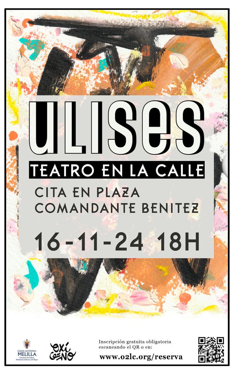 Sábado a las 18h, el mito de Ulises llega al barrio Monte María Cristina con teatro, música y danza en la calle. Únete a esta experiencia única ¡No te pierdas esta adaptación moderna y llena de energía! Cita en Plaza Comdte Benítez. Inscripción gratuita en o2lc.org/reserva