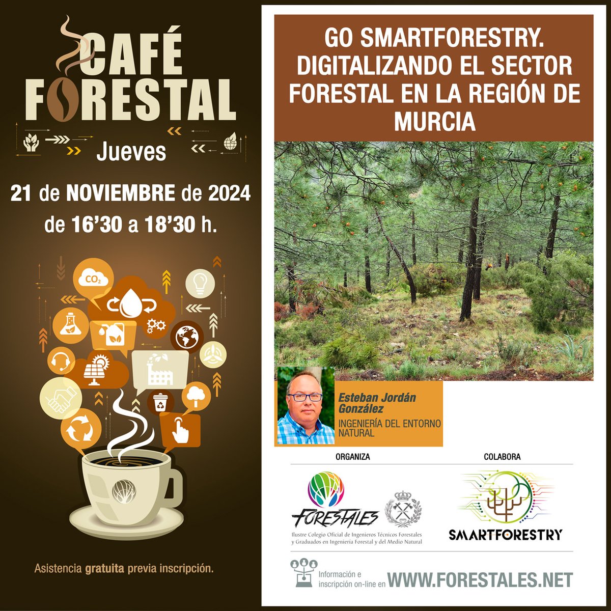No te pierdas👀 el #caféforestal sobre GO #SmartForestry Inscripción gratuita hasta el 21 de noviembre Aquí👇 forestales.net/contenidos/caf…!
<a href="/IngForestal50/">Ingeniería Forestal</a> <a href="/Agrinnova1/">Agrinnova</a> <a href="/redPAC_/">Red PAC</a>