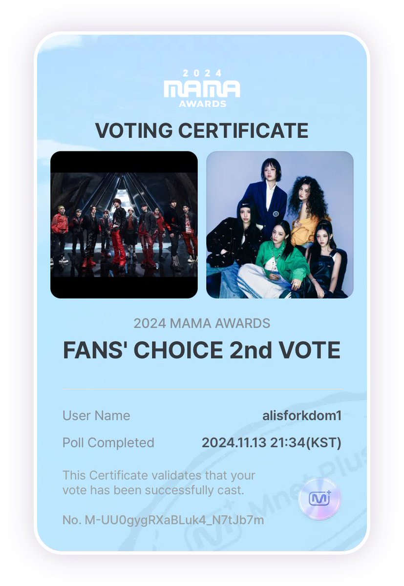 82OVE's tweet photo. #2024MAMAAWARDS #MnetPlus #FANSCHOICE https://t.co/oi0XsRWyoM