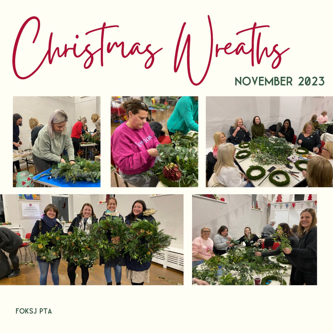 Festive Christmas Wreath Making Workshop 
pta-events.co.uk/foksj - open to the general public!

📅 Date: 27 November 2024
⏰ Time: 7:30pm
🎟️ Tickets: £30 per person (Limited to 50 spots!)
🥂 Mince Pie and glass of fizz on arrival
#knaresbrough <a href="/KSJ_Primary/">KnaresboroughCE</a>