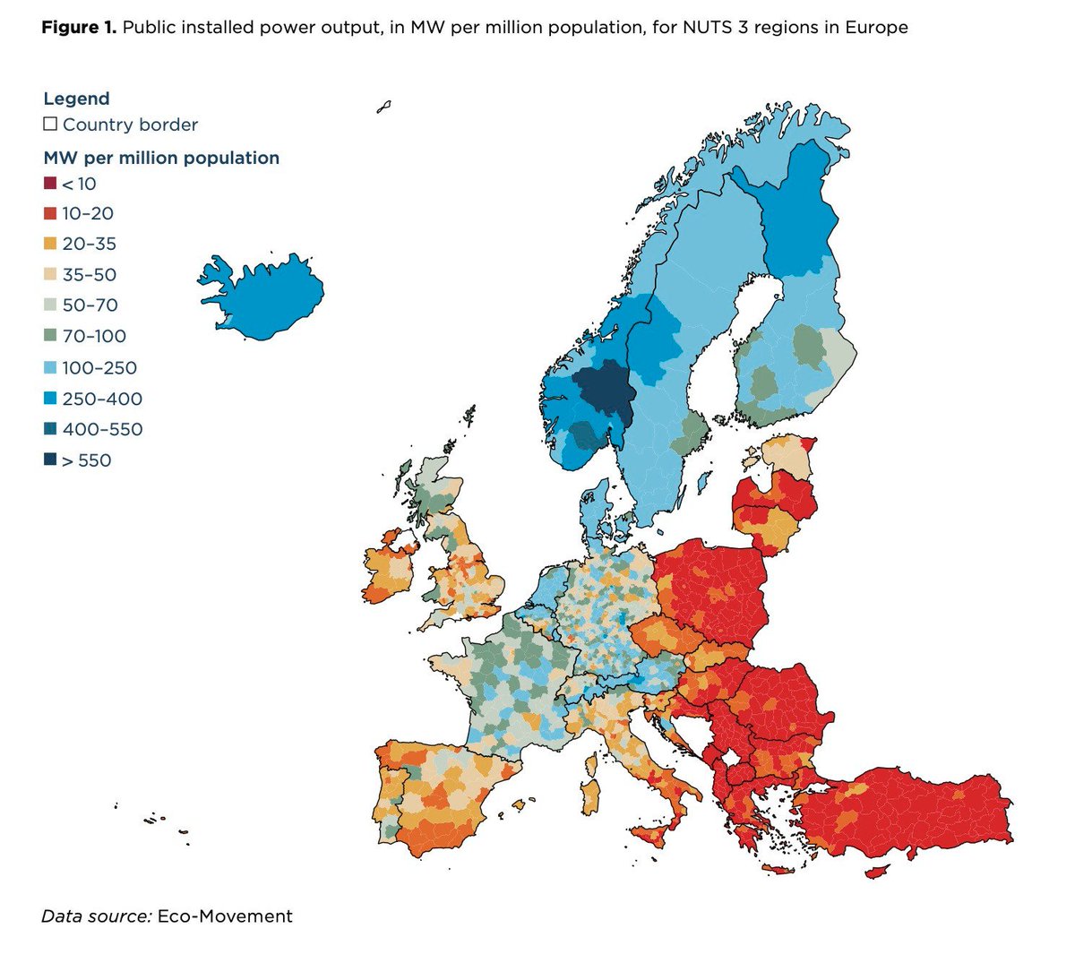 Incredible map of Europe
quote @burger_jaap:
"Public EV charger deployment is a patchwork quilt"

map by #ecomovement <a href="/TheICCT/">The ICCT</a> 

0 likes, 200 views, tweeted yesterday
this platform is done!

#alwaysbecharging