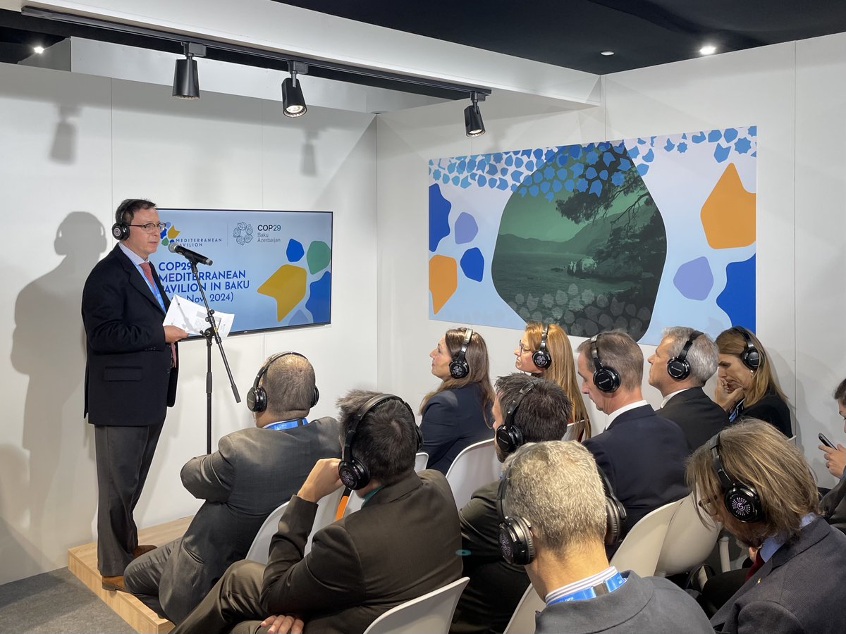 ✂️ Med Pavilion a COP29

Oggi si è svolta la sessione Institutional Opening del Padiglione Mediterraneo alla #COP29, coordinato da <a href="/UfMSecretariat/">Union for the Mediterranean</a> e di cui ECCO è partner ufficiale.

Il Padiglione Mediterraneo offre uno spazio di confronto e azione ideato per dare voce alle